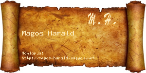 Magos Harald névjegykártya